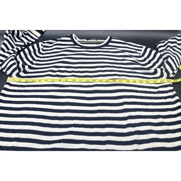 Murano Modern Performance Men’s BLACK IVORY Striped Long Sleeve Sweater Sz XXL - Picture 10 of 11